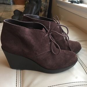 Cole haan brown suede ankle boot